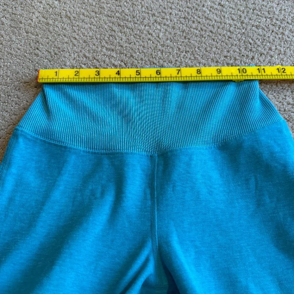 Alo Yoga Alosoft Leggings Blue Quartz Heather Size XS Extra Small